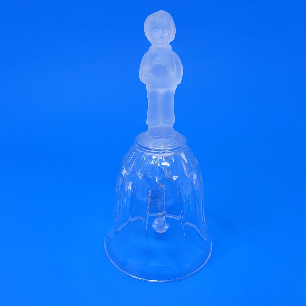 Avon 1994 Lead Crystal Choir Boy Bell Frosted Glass Vintage Christmas Holiday